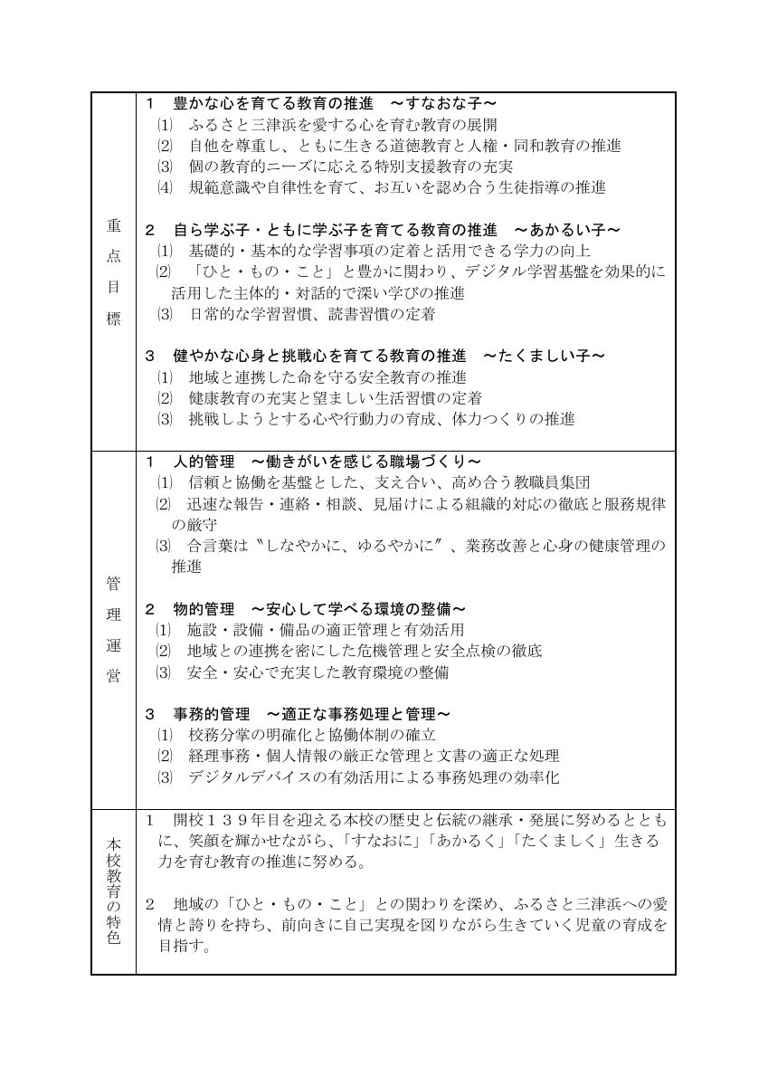 令和８年度_教育計画・グランドデザイン【三津浜小】.pdfの2ページ目のサムネイル