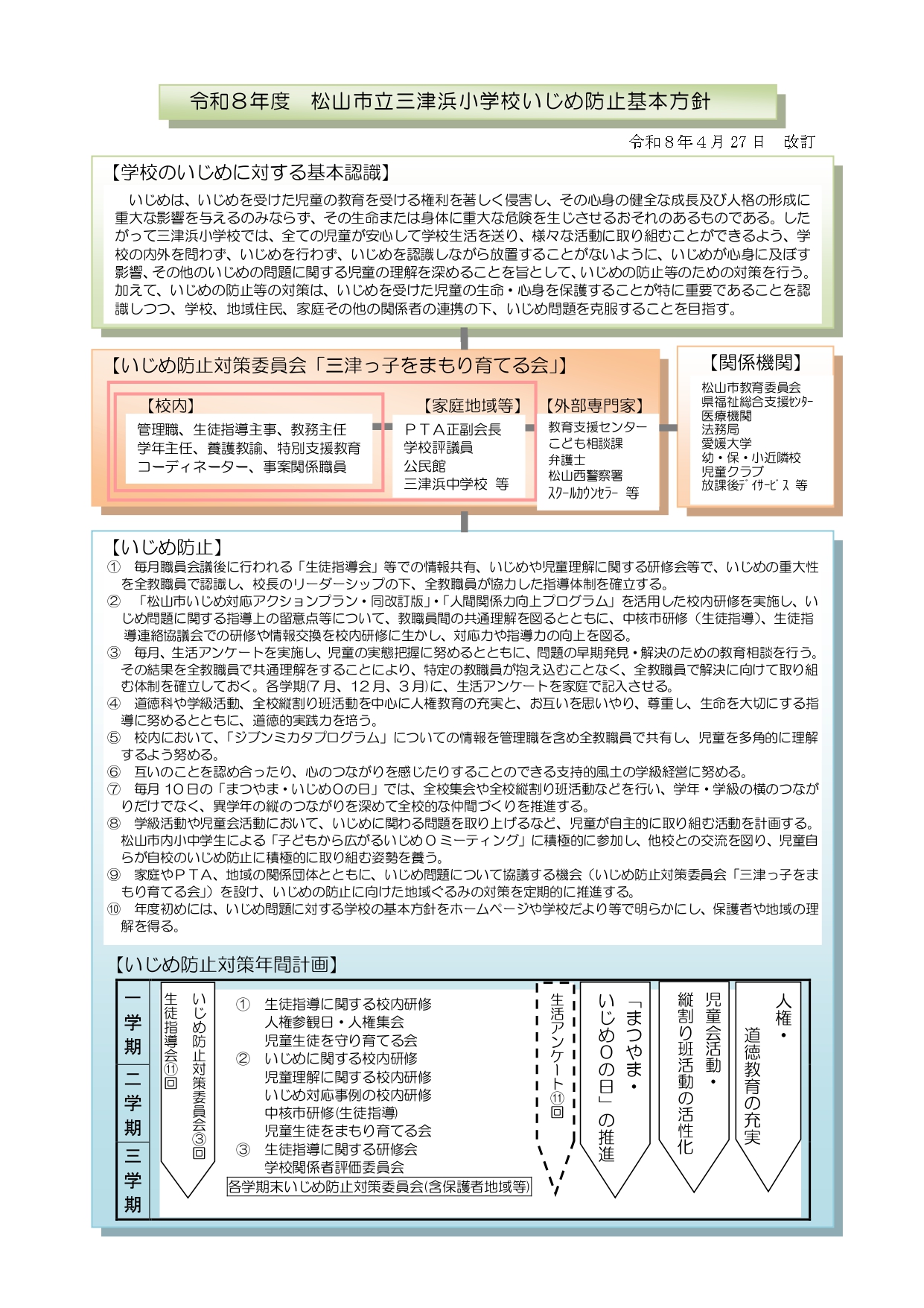 R８年度 三津浜小学校学校いじめ防止基本方針_page-0001